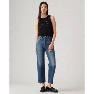 Levi's Ribcage button fly Straight Ankle Jeans‎ Sz 32"